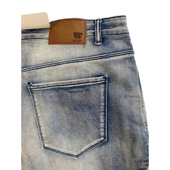 40 Waimea Casual Denim Jeans Distressed Skinny Fit Medium Wash Men's NWT - Picture 9 of 10